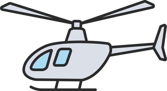 Helicopter color icon