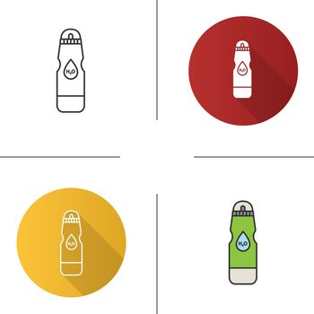 Sports water bottle icon