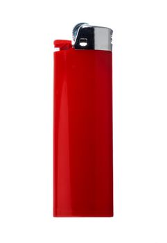 Plastic fire lighter isolated on white background