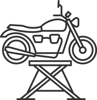 Motorbike jack linear icon