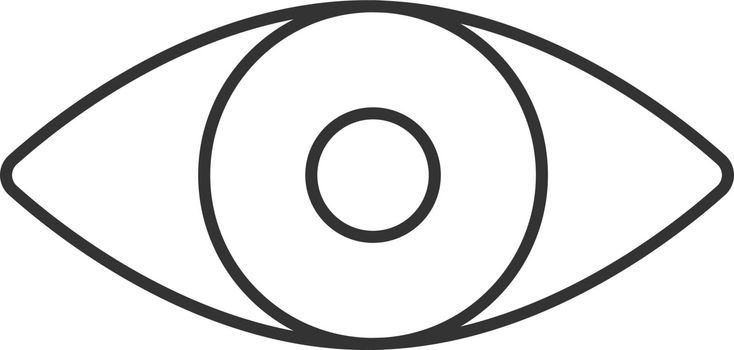 Human eye linear icon