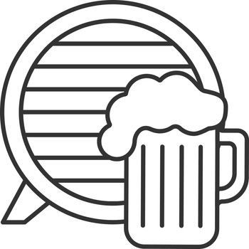 Craft beer pub linear icon