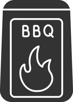 Barbeque coal glyph icon