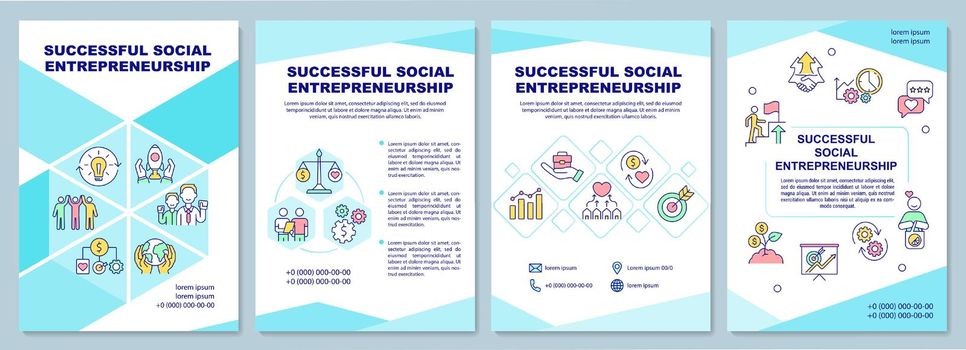 Successful social entrepreneurship brochure template