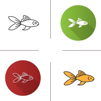 Aquarium goldfish icon