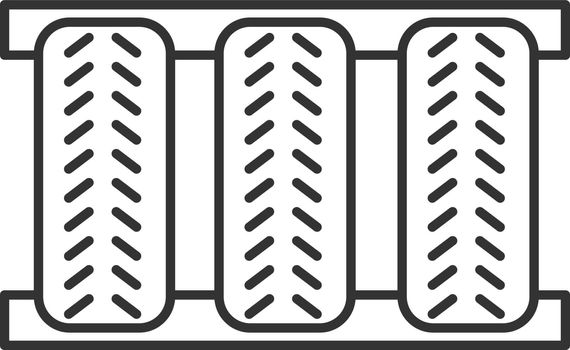 Car tires linear icon