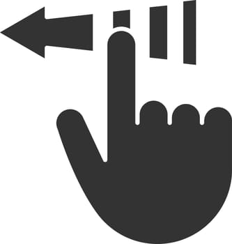 Slide touch gesture glyph icon