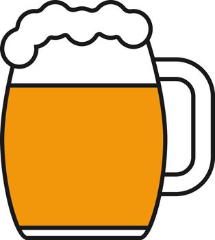 Beer mug color icon