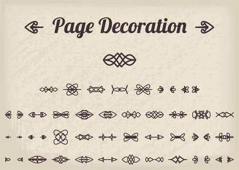Calligraphic page decoration