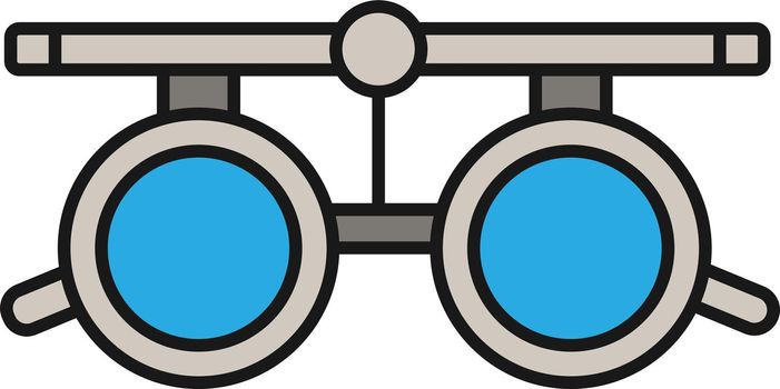Eye exam glasses color icon