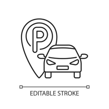Parking area linear icon