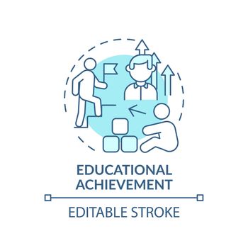 Educational achievement turquoise concept icon