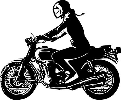 abstract motorcycle illustration of Extreme motocross racer