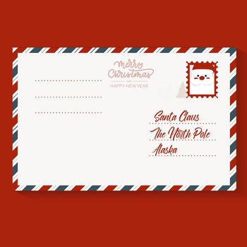 Christmas postage stamp letter