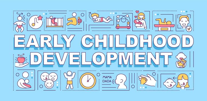 Early childhood development word concepts banner