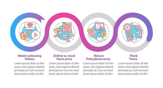 Smart shopper tips vector infographic template