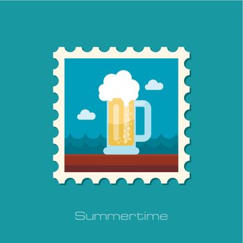 Beer Mug stamp. Summer. Vacation