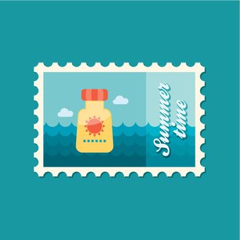 Sunscreen flat stamp, summertime