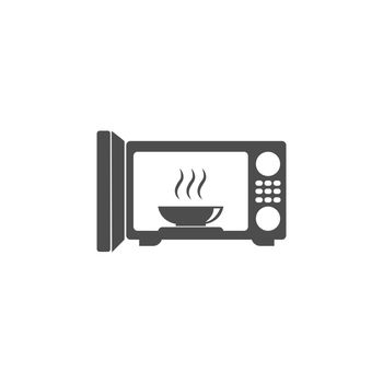 Microwave oven icon logo design template