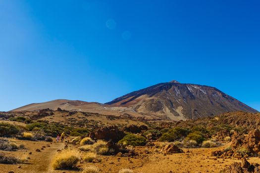 The Teide volcano on background of blue sky