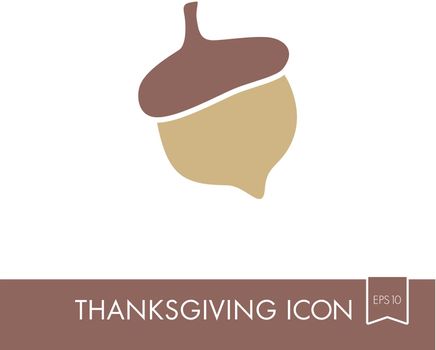 Acorn icon. Harvest. Thanksgiving vector