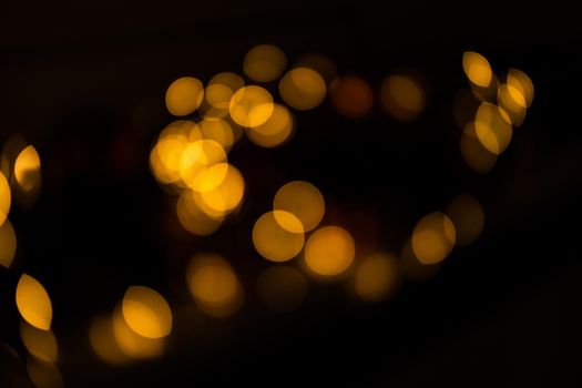christmas lights in the dark blur happy new year