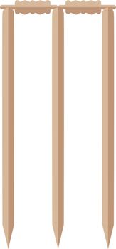 Cricket stumps illustration.