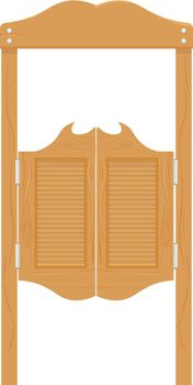 doors in western saloon wild west vector illustration.