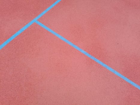 Empty Clay Tennis Court and marking
