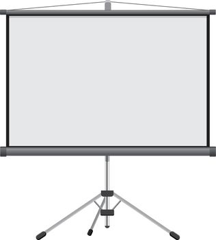 Blank Projection screen vector illustration isolated on white background