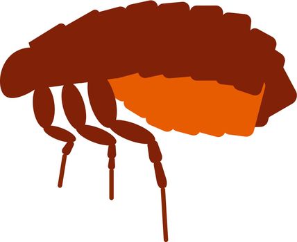 Skin pest flea vector illustration isolated on a white background