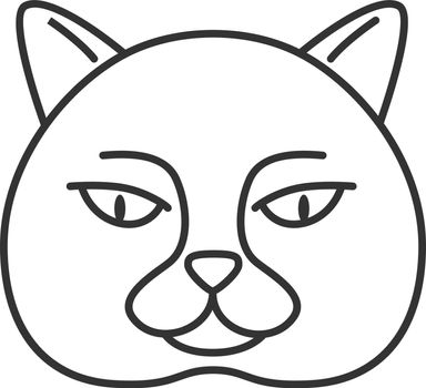 British shorthair cat linear icon