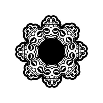 Vintage mandala logo round ornament. Oriental vector, Patterns of anti-stress therapy. Weaving design elements. Yoga logos vector.