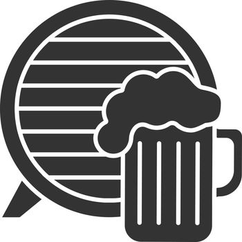 Craft beer pub glyph icon