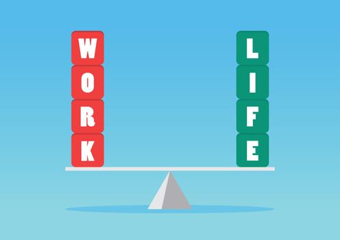 Illustration of Work life balance concept