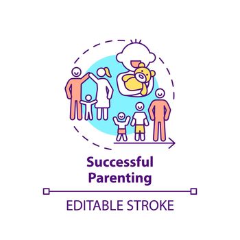 Successful parenting concept icon