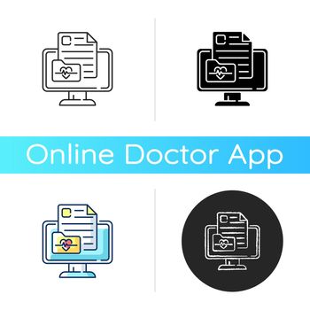 Online medical history icon