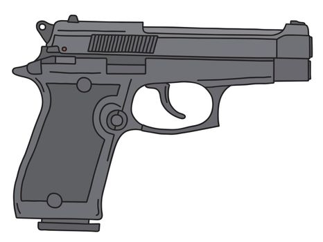 The recent black handgun