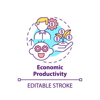 Economic productivity concept icon