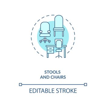 Stools and chairs concept icon
