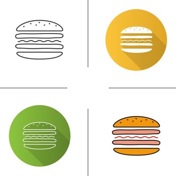 Burger cutaway icon