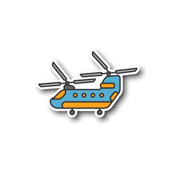 Military helicopter patch