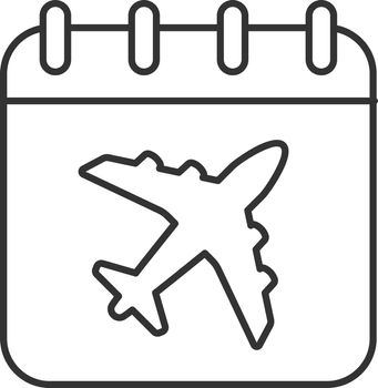 Flight date linear icon