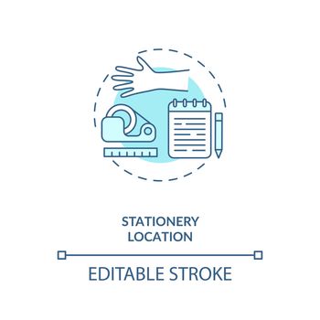 Stationery location concept icon