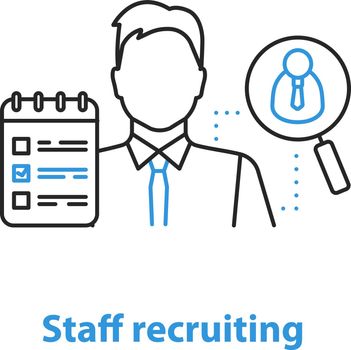 Staff recruitment concept icon