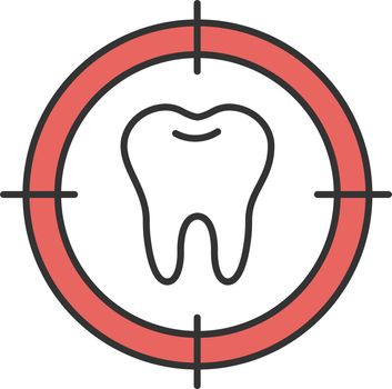 Aim on tooth color icon