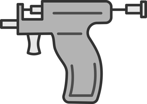 Piercing gun color icon