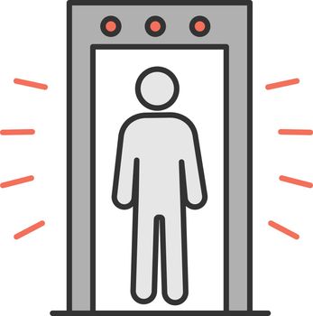 Signaling portal metal detector color icon