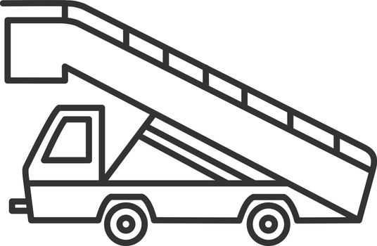 Stair truck linear icon