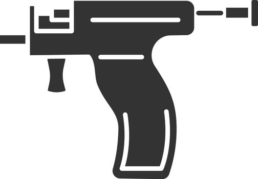 Piercing gun glyph icon